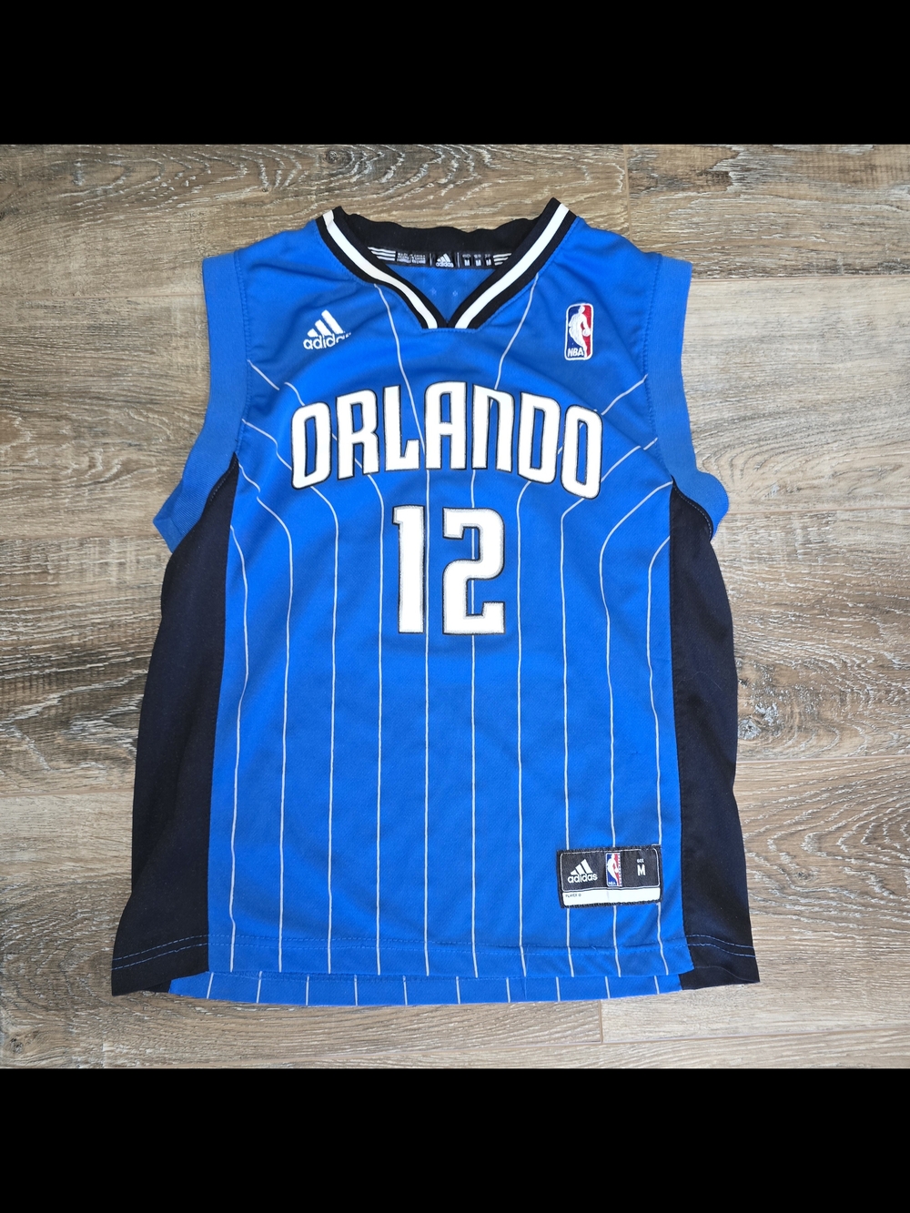 Dwight Howard Orlando Magic Adidas Jersey Youth Medium Blue Pinstripe NBA